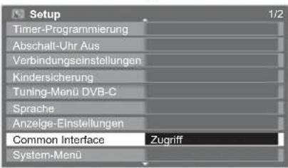 PANASONIC Viera TX-L37S20E - Wählen Sie „Common Interface“. - 1