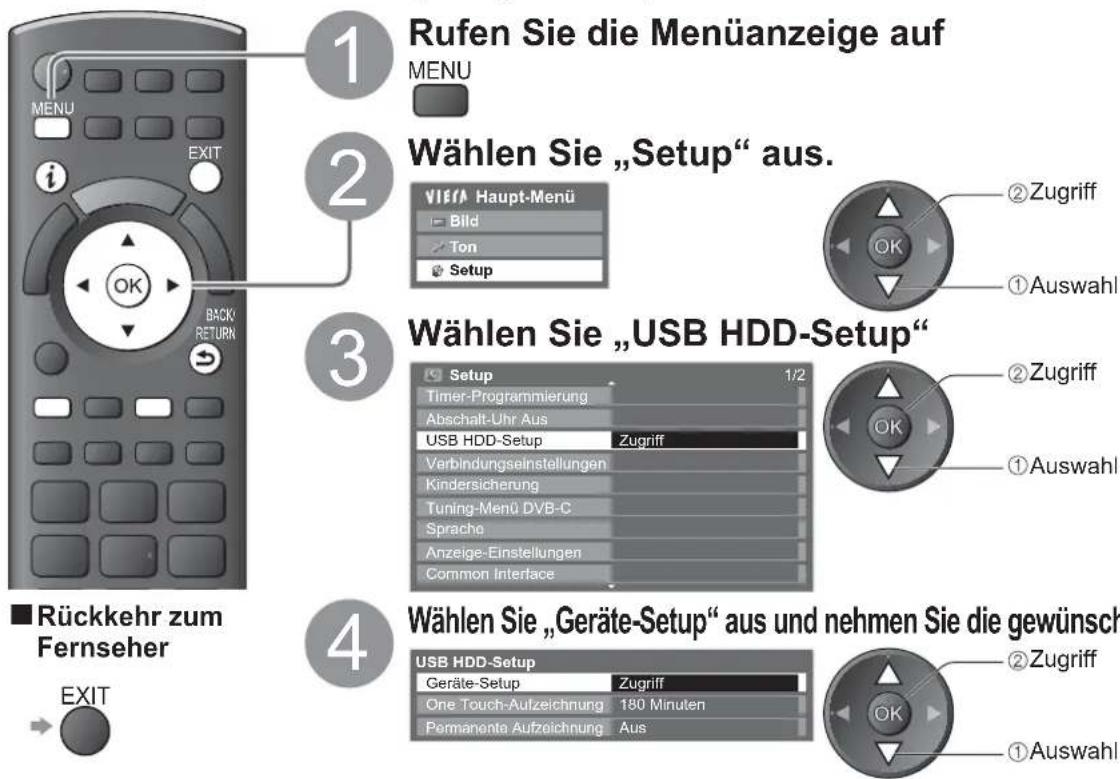 PANASONIC Viera TX-L37GW20 - Einstellungen für die USB-Festplatte - 1