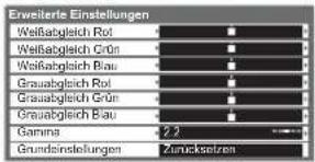 PANASONIC Viera TX-L37GW20 - Stellen Sie die Bildeinstellungen im Detail ein Erweiterte Einstellungen - 1