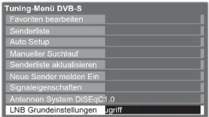 PANASONIC Viera TX-L37GW20 - ② Wählen Sie „LNB Grundeinstellungen“ - 1