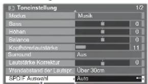 PANASONIC Viera TX-L37GW20 - Toneinstellungen (für Videoinhalte) - 8