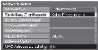 PANASONIC Viera TX-L37GW20 - Netzwerkeinstellungen für die Wireless-LAN-Verbindung - 3