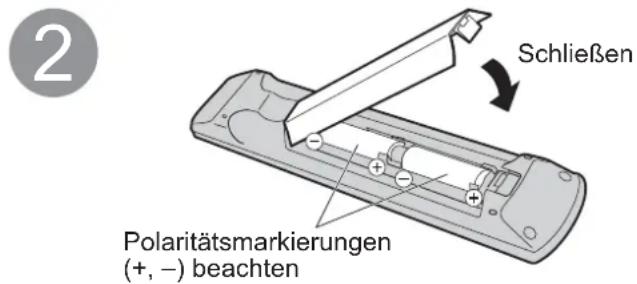PANASONIC Viera TX-L32X15PS - Einlegen / Entfernen der Batterien der Fernbedienung - 2