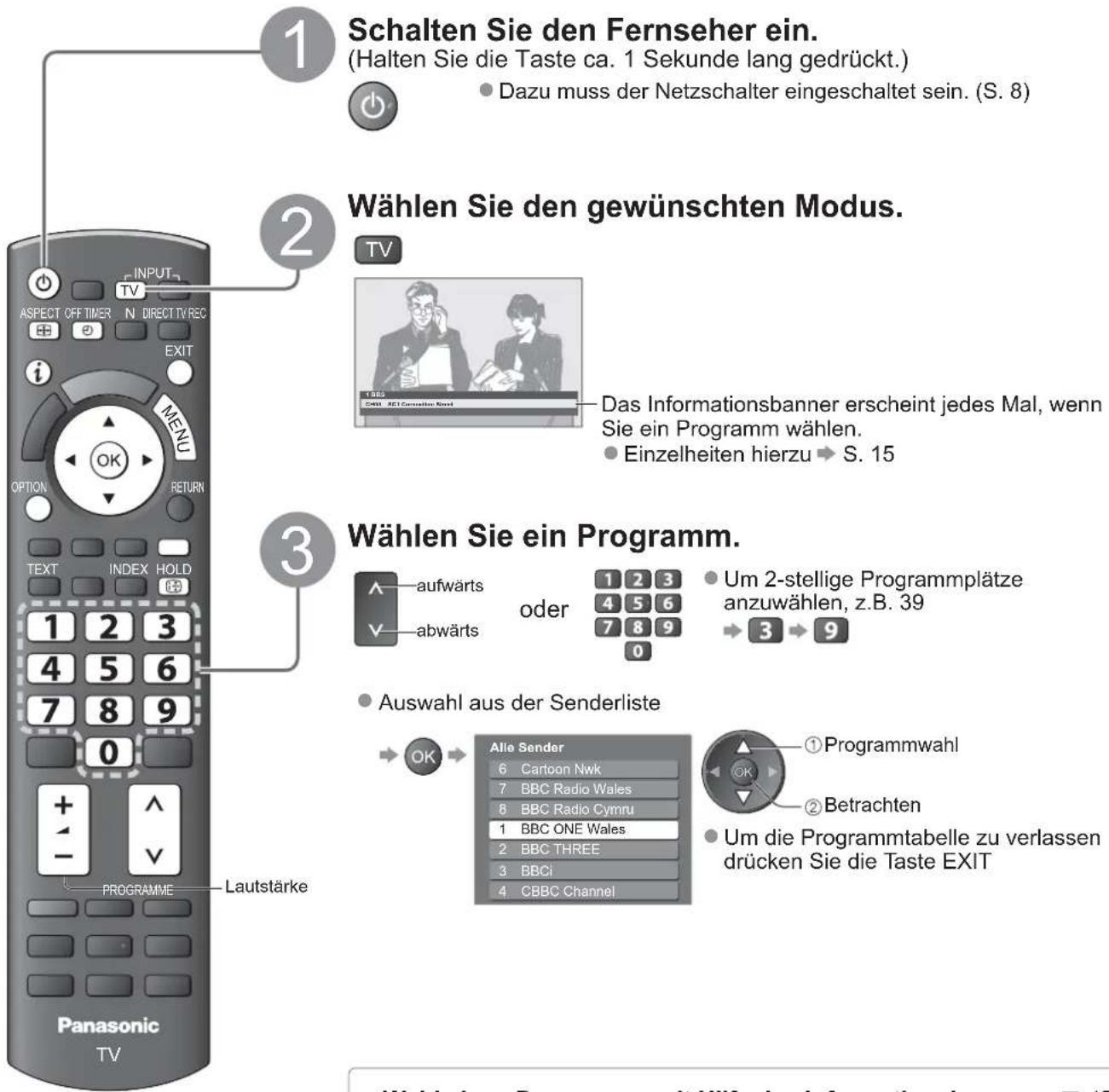 PANASONIC Viera TX-L32X15PS - Betrachten von Fernsehprogrammen - 1