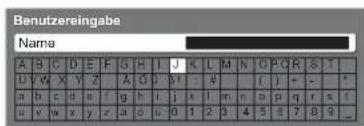 PANASONIC Viera TX-L32X15PS - ■ Eingeben von Zeichen über die eingeblendete Tastatur - 1