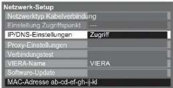 PANASONIC Viera TX-L32GW20 - Netzwerkeinstellungen für die LAN-Kabelverbindung - 3