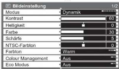 PANASONIC Viera TX-L32GW20 - Nehmen Sie gewünschte Einstellung oder Auswahl vor. - 1