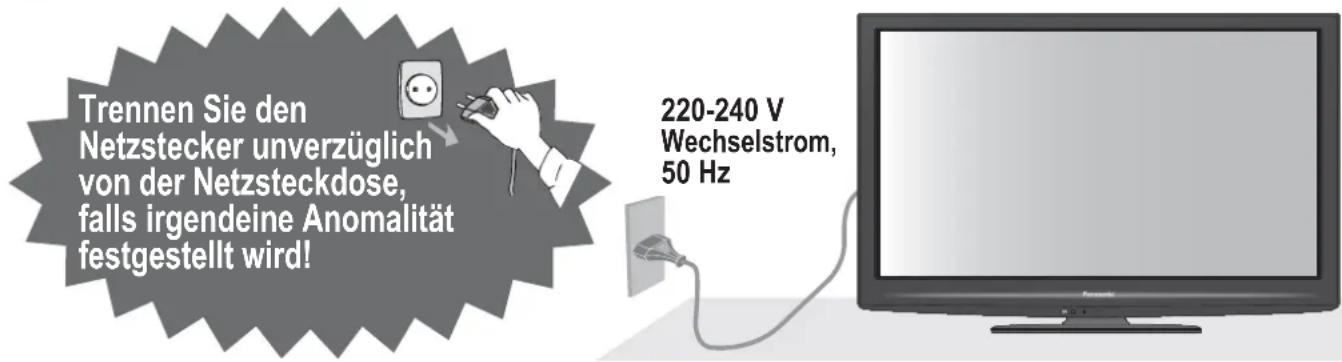 PANASONIC Viera TX-L32GW20 - Handhabung von Netzstecker und Netzkabel - 1