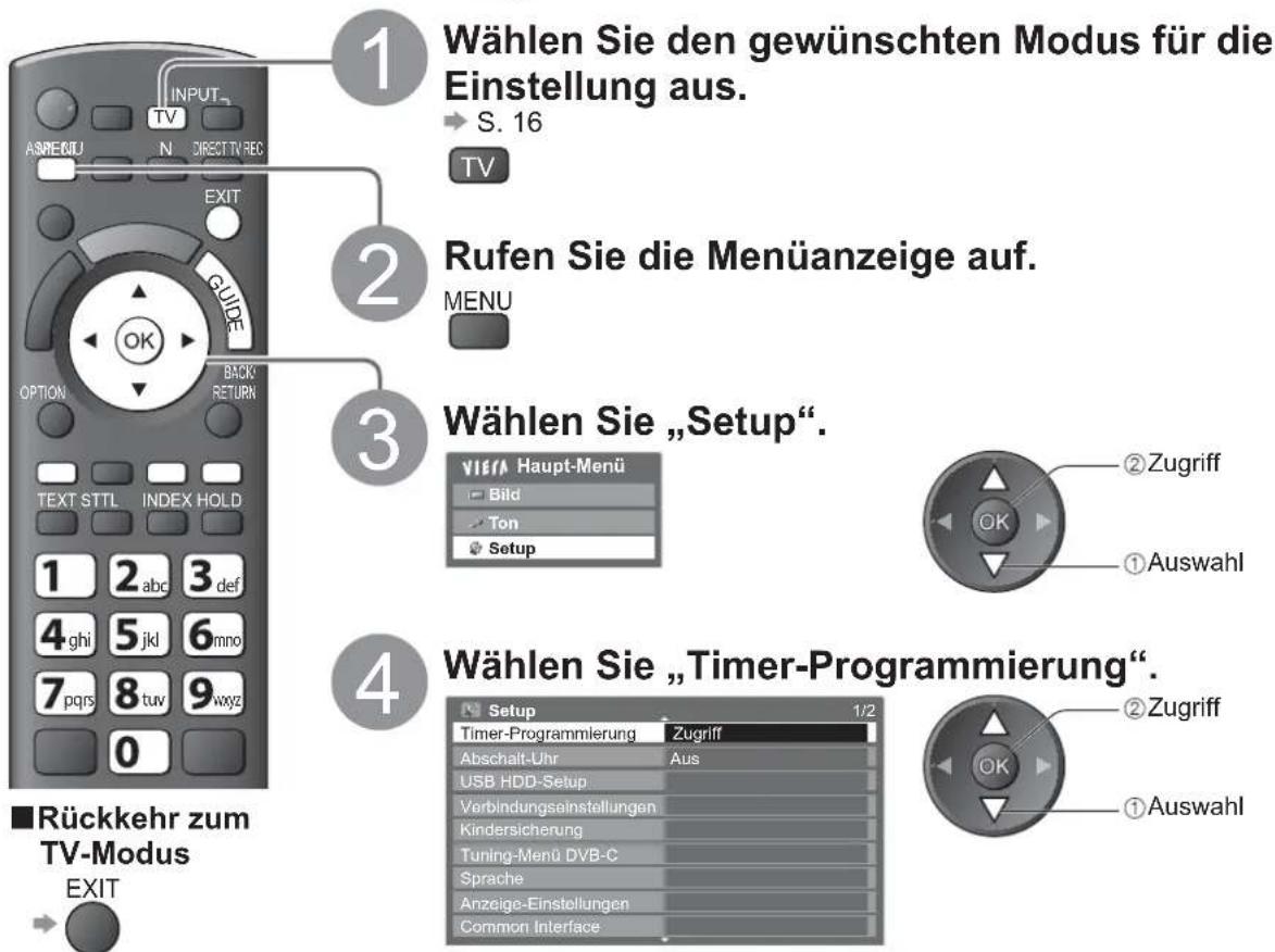 PANASONIC Viera TX-L32GW20 - Timer-Programmierung über das Menü - 1