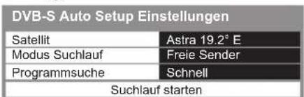 PANASONIC Viera TX-L32ETW5 - Stellen Sie den gewünschten Satelliten, Suchlaufmodus und Programmsuch-Modus ein - 1