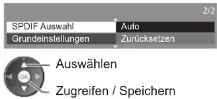 PANASONIC Viera TX-L32ETW5 - Audioausgangs-Einstellungen (für Videoinhalte) - 2