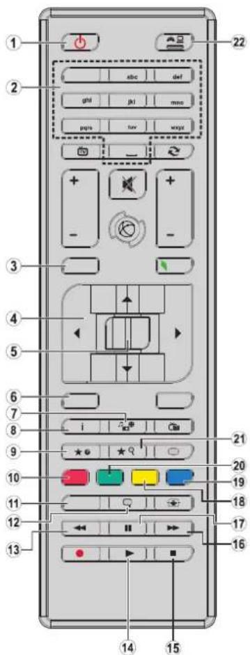 TELEFUNKEN B20H342A - Übersicht über die Fernbedienung - 1