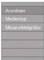Anordnen Medientyp Miniaturbildgröße