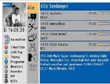 GRUNDIG Tharus 51 - Fernsehsendungen sortieren - 1