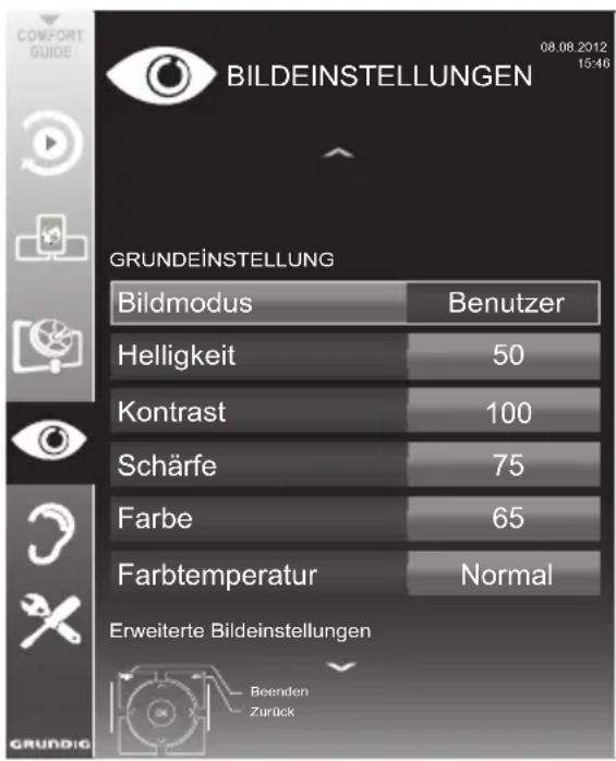 GRUNDIG RIO 32 CLE 8327 BL - Bildeinstellungen - 1
