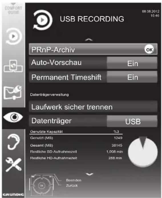 GRUNDIG 55 VLE 9481 SL - Menü anwählen - 1