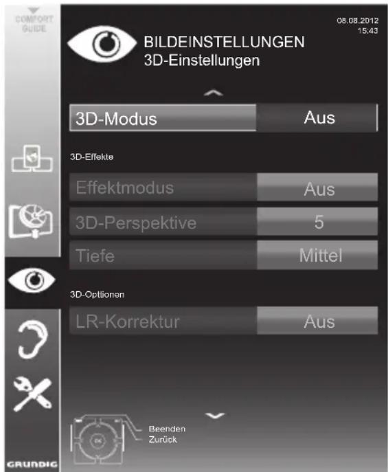 GRUNDIG 55 VLE 923 BL - 3D-Einstellungen - 1
