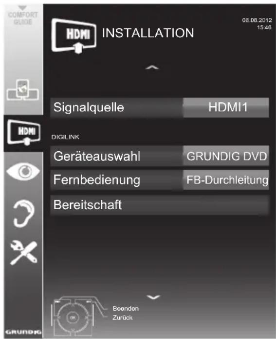 GRUNDIG 55 VLE 923 BL - Gerätesteuerung - 1