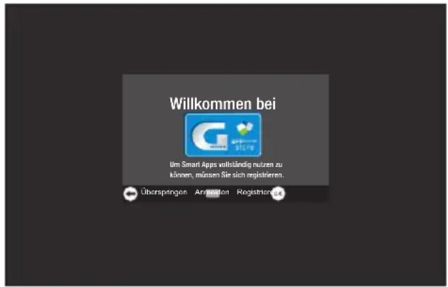 GRUNDIG 55 VLE 8510 WL - Navigieren und Texteingabe bei der Anmeldung - 1