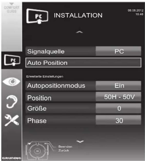 GRUNDIG 48 VLE 685 BG - Einstellungen zum PC-Betrieb - 1