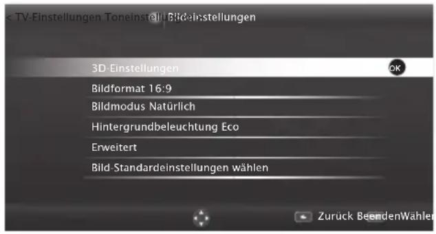 GRUNDIG 48 CLE 7465 BL Rio - Bildeinstellungen - 1