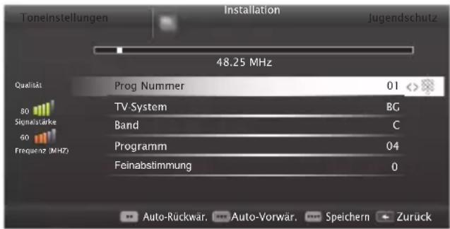 GRUNDIG Hamburg 48 CLE 6427 BL - Analoge Fernseh-Programme durch Eingeben der Kanalzahlen einstellen - 1