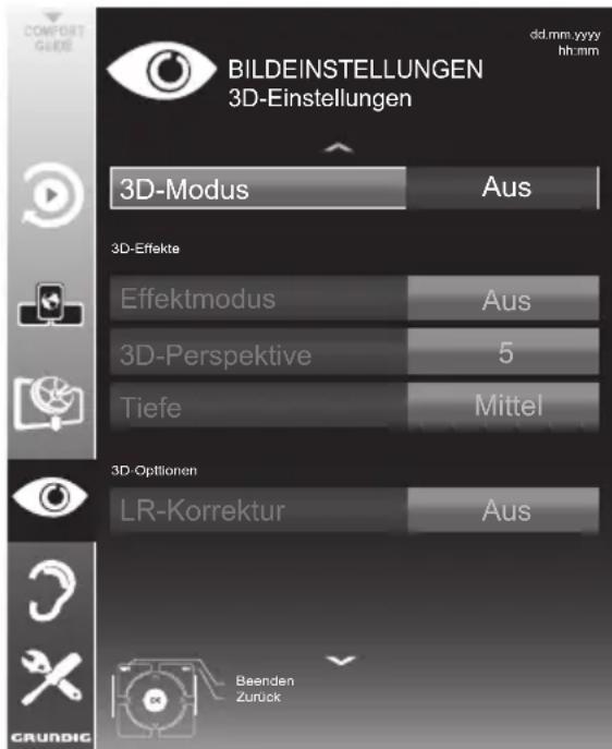 GRUNDIG 47 VLE 9270 WL - 3D-Einstellungen - 1