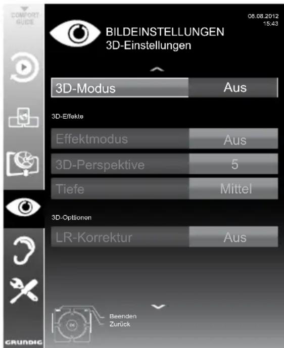 GRUNDIG New York 42 CLE 9486 SL - 3D-Einstellungen - 1