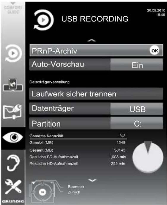 GRUNDIG 40 VLE 869 BL - Menü anwählen - 1