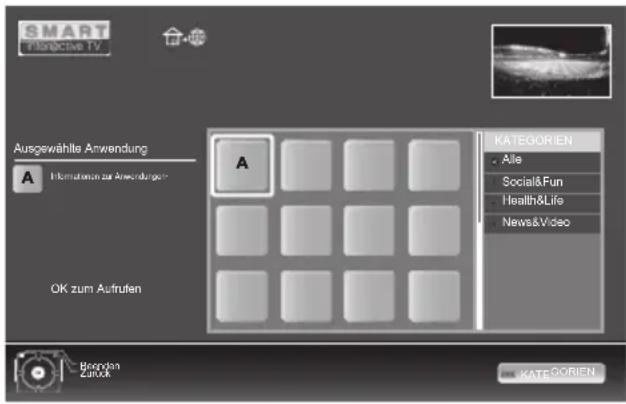 GRUNDIG 40 VLE 8270 WP - Internet Applikation anwählen - 1