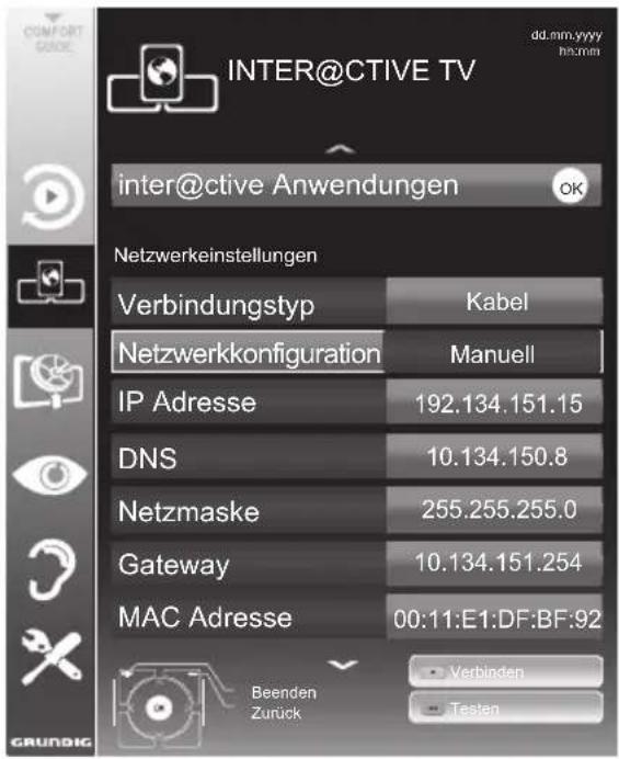 GRUNDIG 40 VLE 8270 WP - Die manuelle Anmeldung - 1