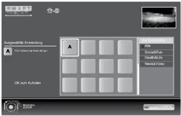 GRUNDIG 40 VLE 812 S - Internet Applikation anwählen - 1