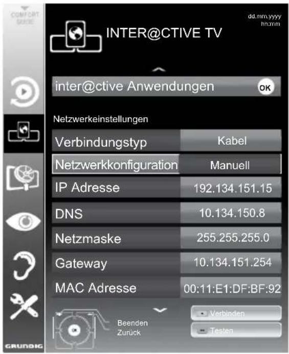 GRUNDIG 40 VLE 812 S - Die manuelle Anmeldung - 1
