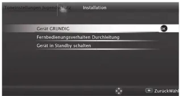 GRUNDIG 40 VLE 786 BL - Gerätesteuerung - 1