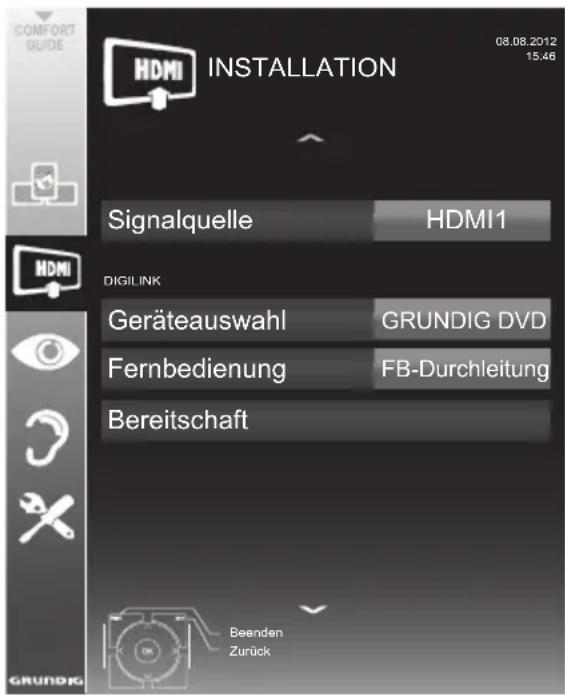 GRUNDIG 40 VLE 785 BL - Gerätesteuerung - 1