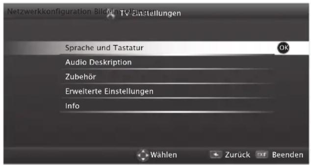 GRUNDIG 40 VLE 666 BL - Menü EINSTELLUNGEN aufrufen - 1