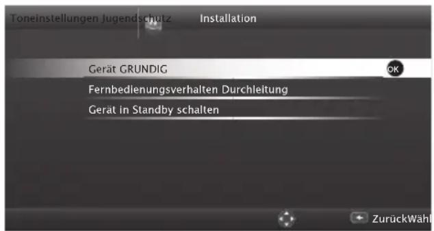 GRUNDIG 40 VLE 666 BL - Gerätesteuerung - 1