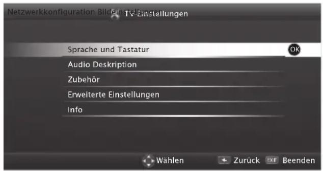 GRUNDIG 40 VLE 6520 BP - Menü EINSTELLUNGEN aufrufen - 1