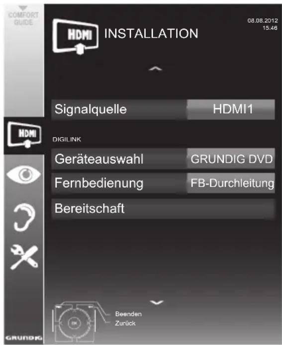 GRUNDIG 40 VLE 5420 BG - Gerätesteuerung - 1