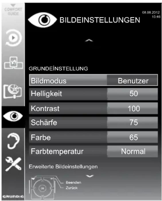 GRUNDIG Wien 39 CLE 9425 BL - Bildeinstellungen - 1