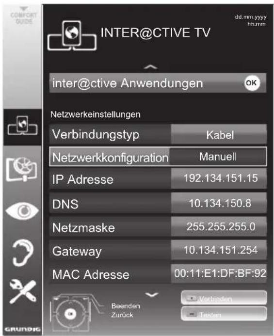 GRUNDIG 32 VLE 830 BL - Die manuelle Anmeldung - 1