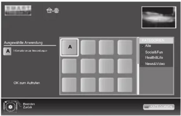 GRUNDIG 32 VLE 8230 BL - Internet Applikation anwählen - 1