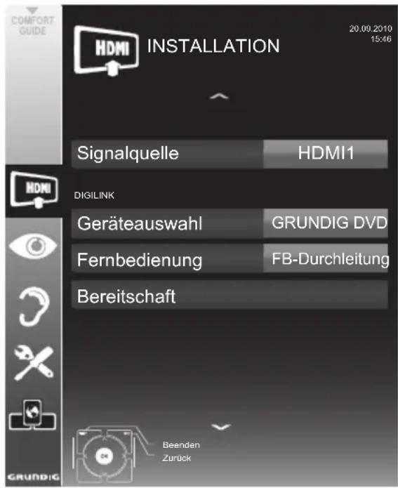GRUNDIG 32 VLE 8120 BG - Gerätesteuerung - 1