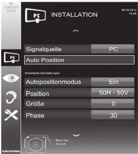 GRUNDIG 32 VLE 685 BG - Einstellungen zum PC-Betrieb - 1