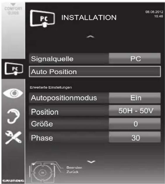 GRUNDIG 32 VLE 6322 BG - Einstellungen zum PC-Betrieb - 1