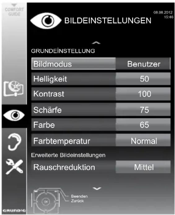GRUNDIG 32 VLE 5420 BG - Bildeinstellungen - 1