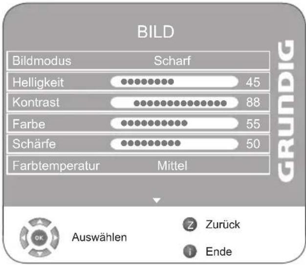 GRUNDIG 32 VLE 6041 C - Bildeinstellungen - 1