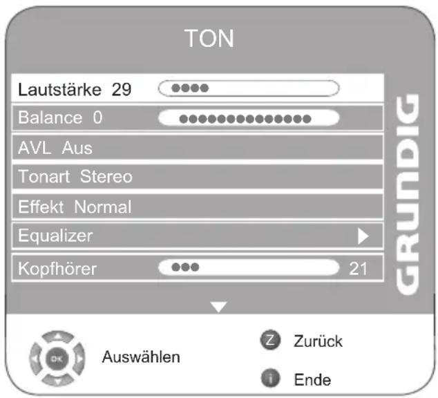 GRUNDIG 32 VLE 6041 C - Toneinstellungen - 1