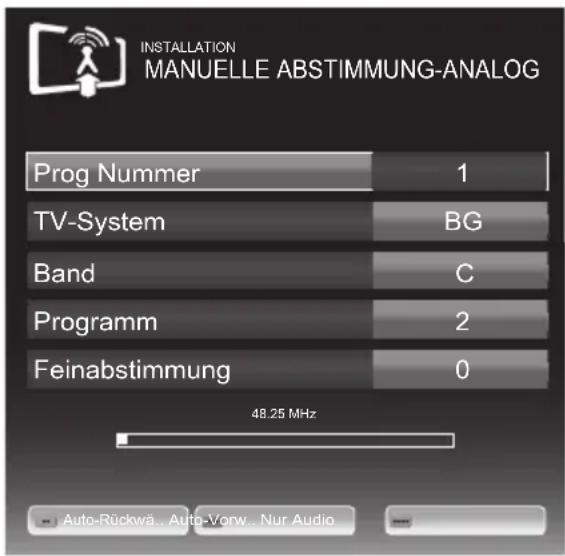 GRUNDIG 32 VLE 521 BG - Analoge Fernseh-Programme durch Eingeben der Kanalzahlen einstellen - 1