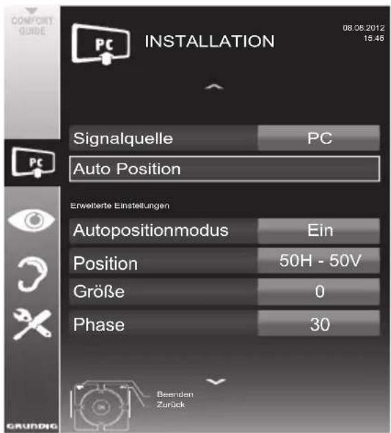 GRUNDIG Hamburg 28 CLE 5407 BG - Einstellungen zum PC-Betrieb - 1